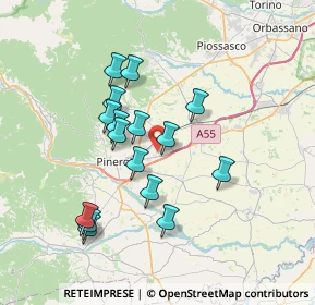 Mappa Via Monte Freidour, 10064 Pinerolo TO, Italia (6.44438)