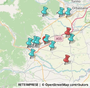 Mappa Via Monte Freidour, 10064 Pinerolo TO, Italia (6.83167)