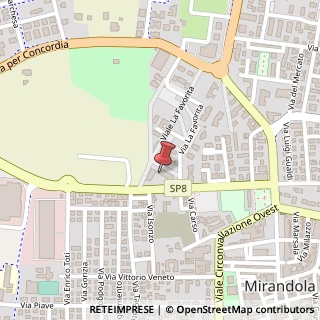 Mappa Via la Marchesa, 3, 41037 Mirandola, Modena (Emilia Romagna)