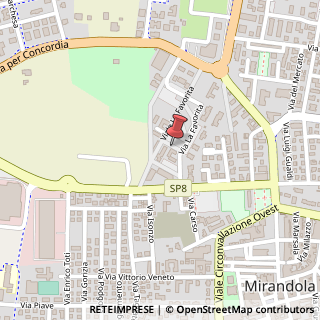 Mappa Viale della Favorita, 7, 41037 Mirandola, Modena (Emilia Romagna)