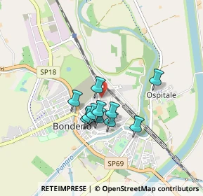 Mappa Supermercati B2 Bondeno, 44012 Bondeno FE, Italia (0.63727)