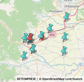 Mappa Via Del Valentino, 10064 Pinerolo TO, Italia (6.50333)