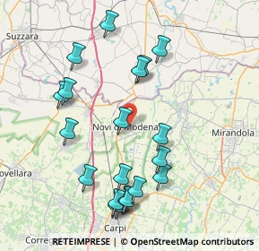 Mappa Via G. Puccini, 41016 Novi di Modena MO, Italia (8.482)