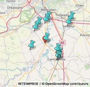 Mappa Via Antonio De Marchi, 10041 Carignano TO, Italia (6.64167)