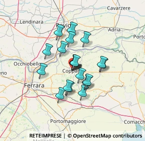 Mappa Piazzetta Piave, 44034 Copparo FE, Italia (9.3575)