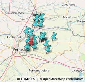 Mappa Via Nazario Sauro, 44034 Copparo FE, Italia (9.6585)