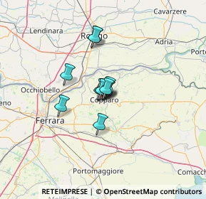 Mappa Via Vittorio Veneto, 44034 Copparo FE, Italia (6.91364)