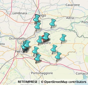 Mappa Via Vittorio Veneto, 44034 Copparo FE, Italia (11.6665)