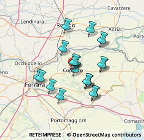 Mappa Via Vittorio Veneto, 44034 Copparo FE, Italia (11.272)