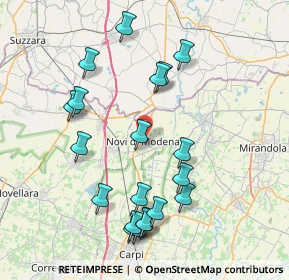Mappa Via E. de Amicis, 41016 Novi di Modena MO, Italia (8.416)