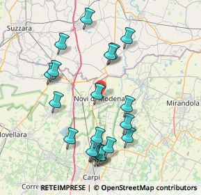 Mappa Via E. de Amicis, 41016 Novi di Modena MO, Italia (8.288)