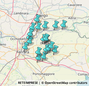 Mappa Via Bighi Dante, 44034 Copparo FE, Italia (9.855)