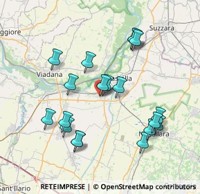 Mappa Via Alberto Simonini, 42044 Gualtieri RE, Italia (7.62053)