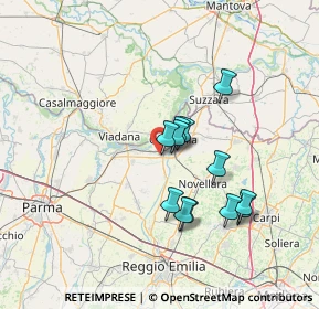 Mappa Via Alberto Simonini, 42044 Gualtieri RE, Italia (11.88667)