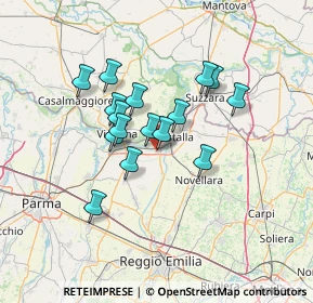 Mappa Via Alberto Simonini, 42044 Gualtieri RE, Italia (10.75125)