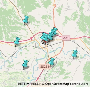 Mappa Via C. L. Grandi, 14100 Asti AT, Italia (3.04917)