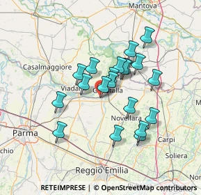 Mappa Via Alcide De Gasperi, 42044 Gualtieri RE, Italia (11.55)