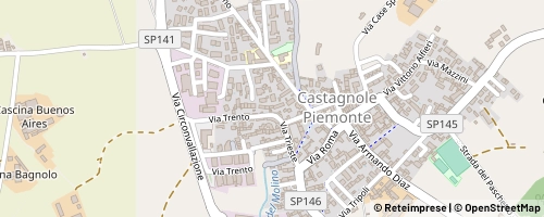 Mappa Castagnole Piemonte