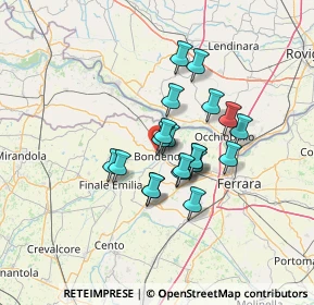 Mappa 44012 Bondeno FE, Italia (9.855)