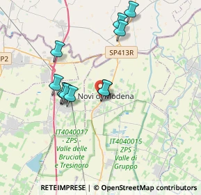 Mappa Via Alfredo Gualdi, 41016 Novi di Modena MO, Italia (3.32455)