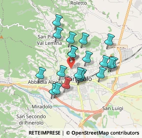 Mappa Via Ciochino, 10064 Pinerolo TO, Italia (1.436)