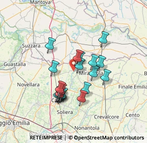 Mappa Via Terzi e Livelli, 41033 Concordia sulla Secchia MO, Italia (11.4375)