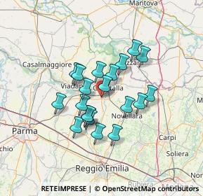 Mappa Via Sandro Pertini, 42044 Gualtieri RE, Italia (10.4475)