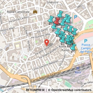 Mappa Via Giuseppe Maria Bonzanigo, 14100 Asti AT, Italia (0.2545)
