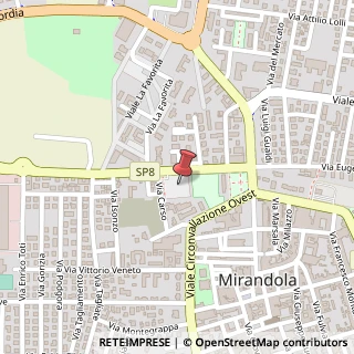 Mappa Via Carso, 3, 41037 Mirandola, Modena (Emilia Romagna)