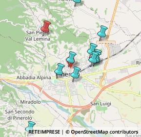 Mappa Via Stefano Cambiano, 10064 Pinerolo TO, Italia (1.74455)