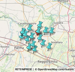 Mappa Via Leonardo da Vinci, 42041 Brescello RE, Italia (9.9365)