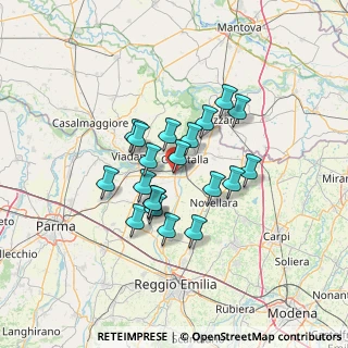 Mappa Via Luther King, 42044 Gualtieri RE, Italia (10.4665)