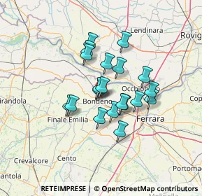 Mappa Via Guidorzi, 44012 Bondeno FE, Italia (9.8715)