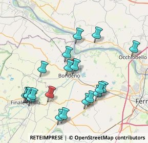 Mappa Via Guidorzi, 44012 Bondeno FE, Italia (8.513)