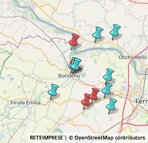 Mappa Via Guidorzi, 44012 Bondeno FE, Italia (6.3625)