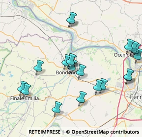 Mappa Via Guidorzi, 44012 Bondeno FE, Italia (8.7305)