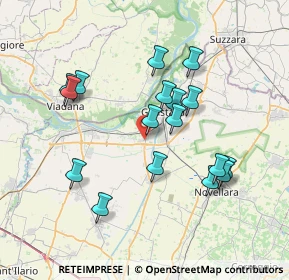 Mappa Via Donatori di Sangue, 42044 Gualtieri RE, Italia (7.08353)