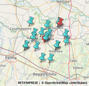 Mappa Via Donatori di Sangue, 42044 Gualtieri RE, Italia (10.624)