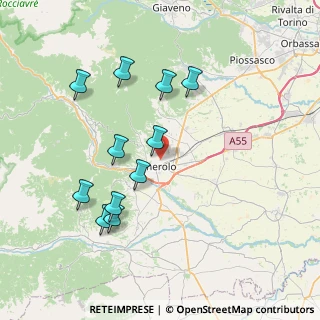 Mappa Via P. Santini, 10064 Pinerolo TO, Italia (7.62364)