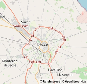Mappa 73100 Lecce LE, Italia (1.546)