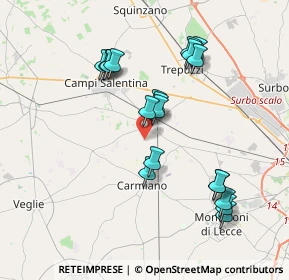 Mappa Via S. Paolo, 73041 Carmiano LE, Italia (3.95579)