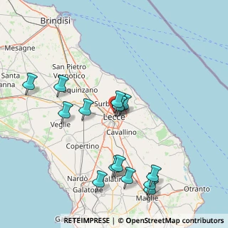 Mappa Via Ofanto, 73100 Lecce LE, Italia (17.38933)