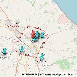 Mappa Piazzale Como, 73100 Lecce LE, Italia (3.33917)