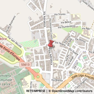 Mappa Via Adriatica,  70, 73100 Lecce, Lecce (Puglia)