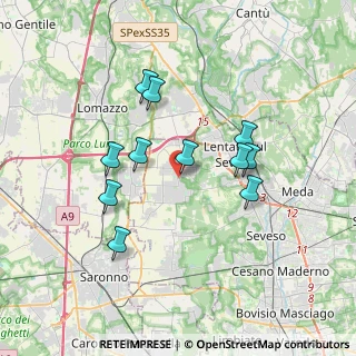 Mappa Via Gianfranco Miglio, 20824 Lazzate MB, Italia (3.16091)