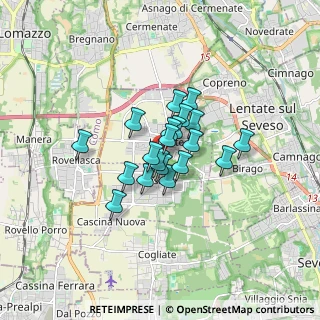 Mappa Via Gianfranco Miglio, 20824 Lazzate MB, Italia (1.0325)