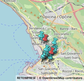 Mappa Via Giuseppe Giusti, 34135 Trieste TS, Italia (1.4245)