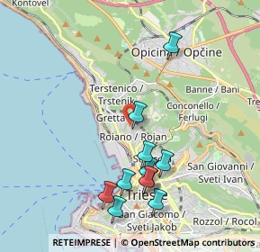 Mappa Via Giuseppe Giusti, 34135 Trieste TS, Italia (1.99455)