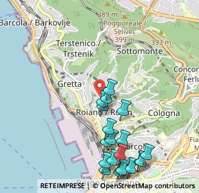 Mappa Via Giuseppe Giusti, 34135 Trieste TS, Italia (1.1755)