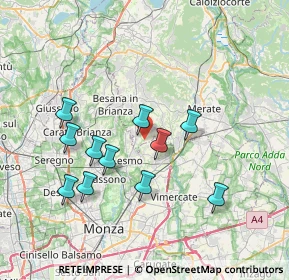 Mappa Via Madonnina, 20865 Usmate Velate MB, Italia (6.92545)